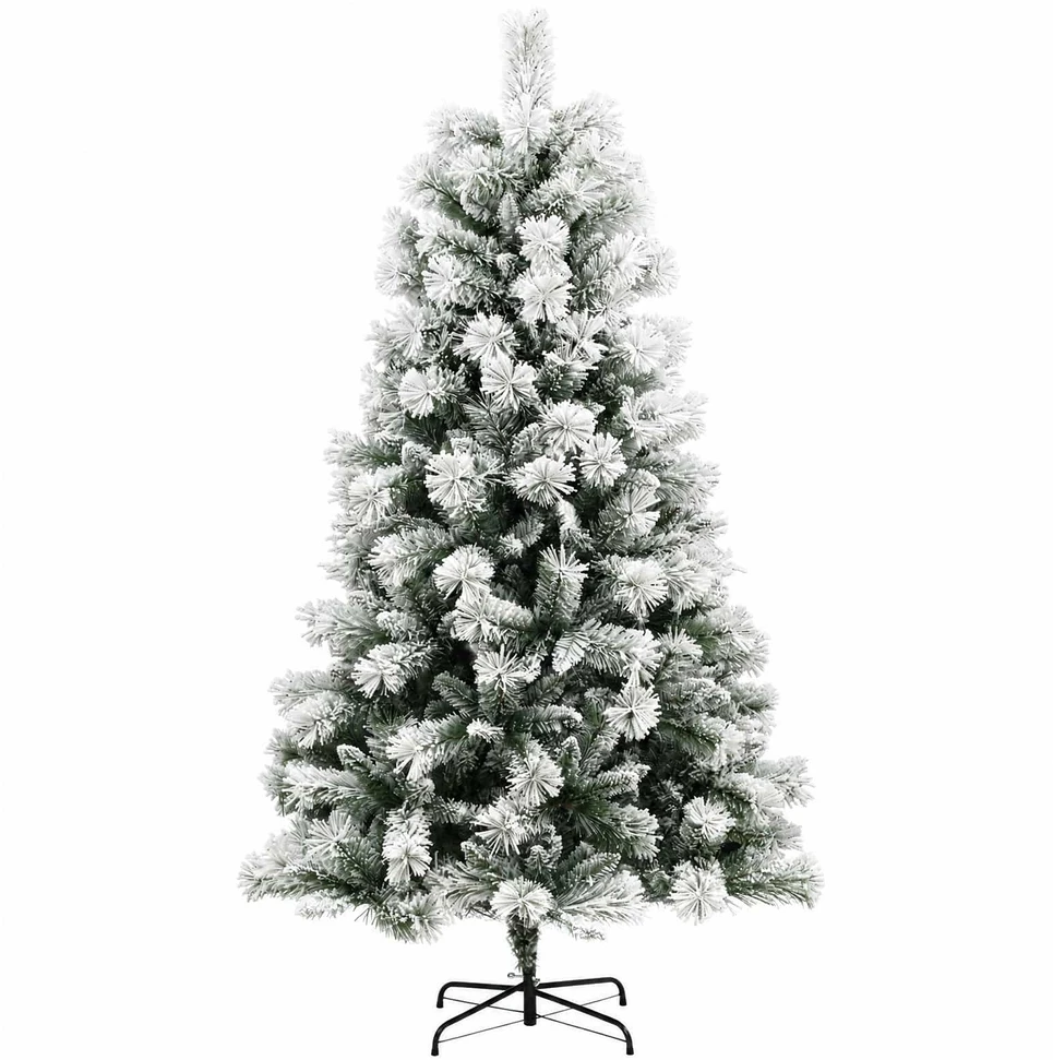 Dirbtinė eglutė su lankstomomis šakomis ir bumbulais 150 cm