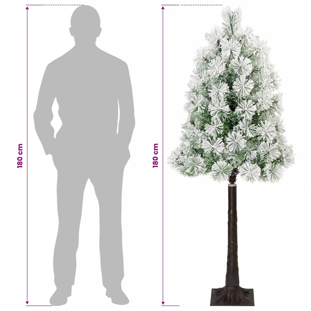 Dirbtinė eglutė su lankstomomis šakomis ir bumbulais 180 cm