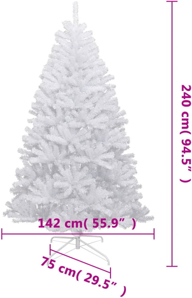 Dirbtinė eglutė su šarnyrinėmis šakomis, 240cm, dengta sniegu
