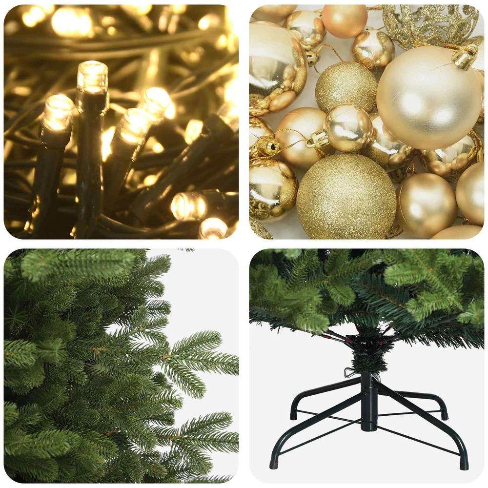 Dirbtinė kalėdinė eglutė su rutuliuku 120 cm 150 LED