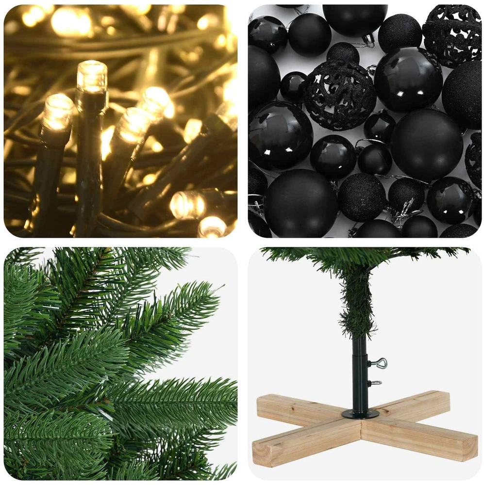 Dirbtinė kalėdinė eglutė su rutuliuku 120 cm 150 LED