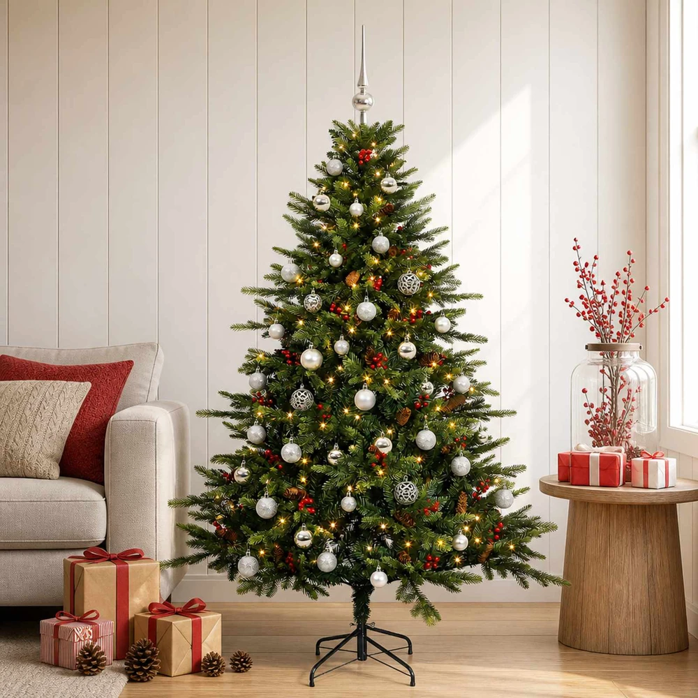 Dirbtinė kalėdinė eglutė su rutuliuku 120 cm 150 LED