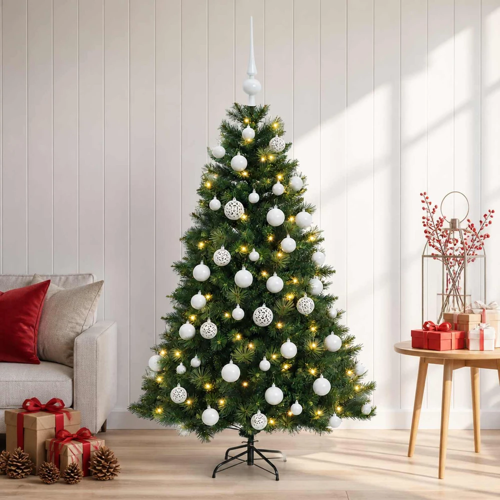 Dirbtinė kalėdinė eglutė su rutuliuku 120 cm 150 LED