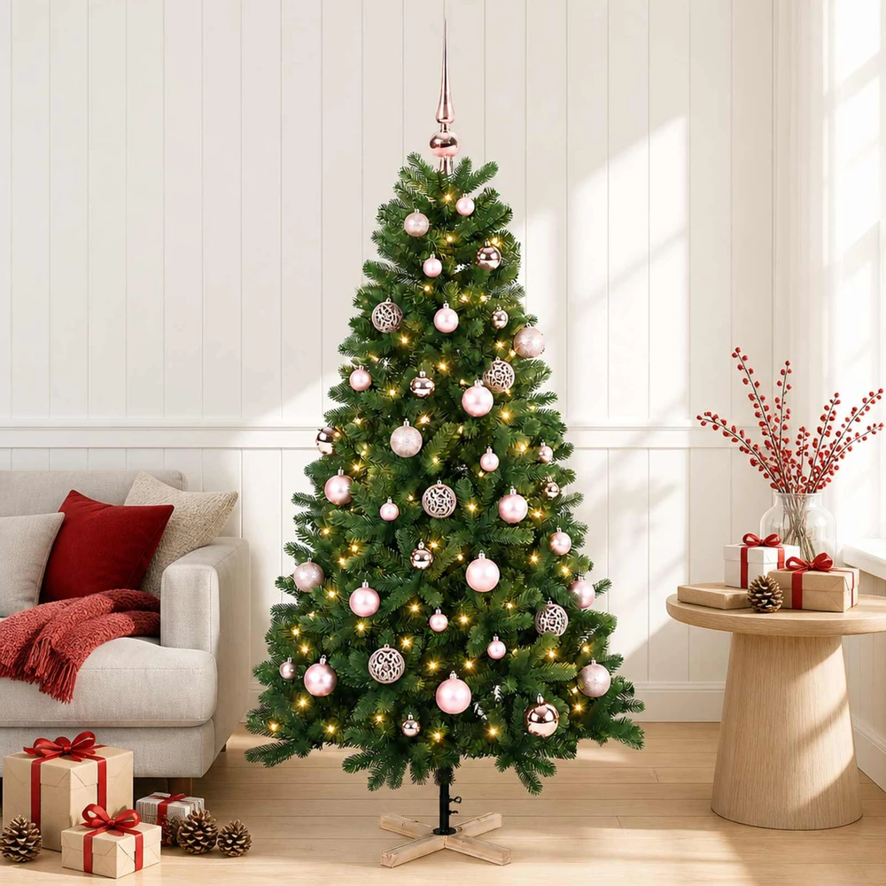 Dirbtinė kalėdinė eglutė su rutuliuku 120 cm 150 LED