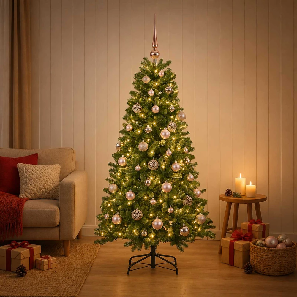 Dirbtinė kalėdinė eglutė su rutuliuku 120 cm 150 LED