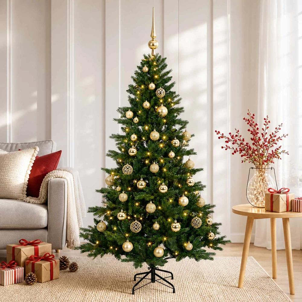 Dirbtinė kalėdinė eglutė su rutuliuku 120 cm 150 LED