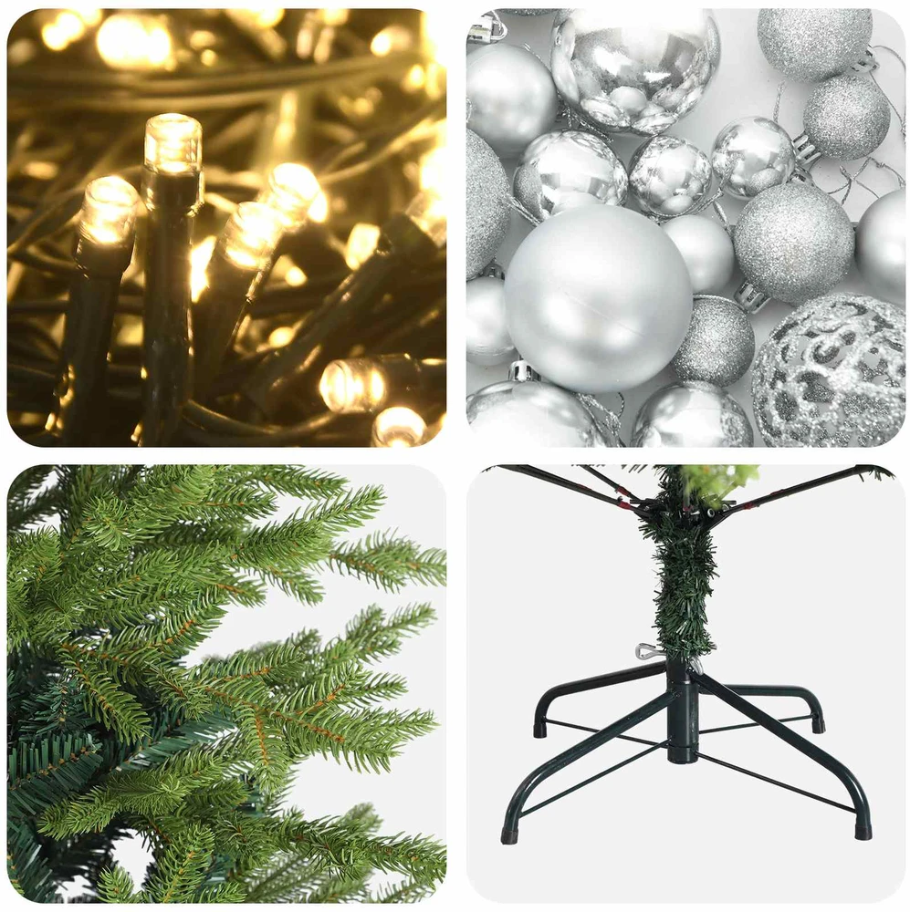 Dirbtinė kalėdinė eglutė su rutuliuku 120 cm 150 LED