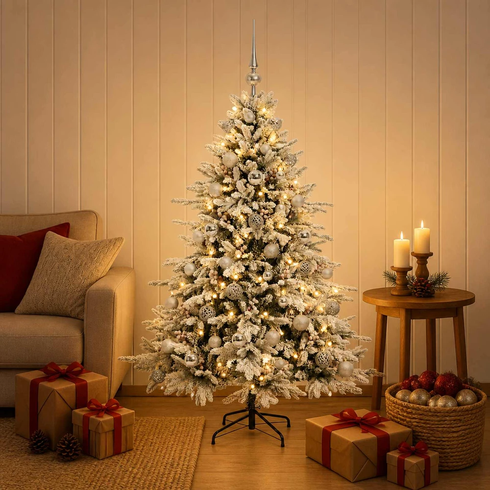 Dirbtinė kalėdinė eglutė su rutuliuku 120 cm 150 LED