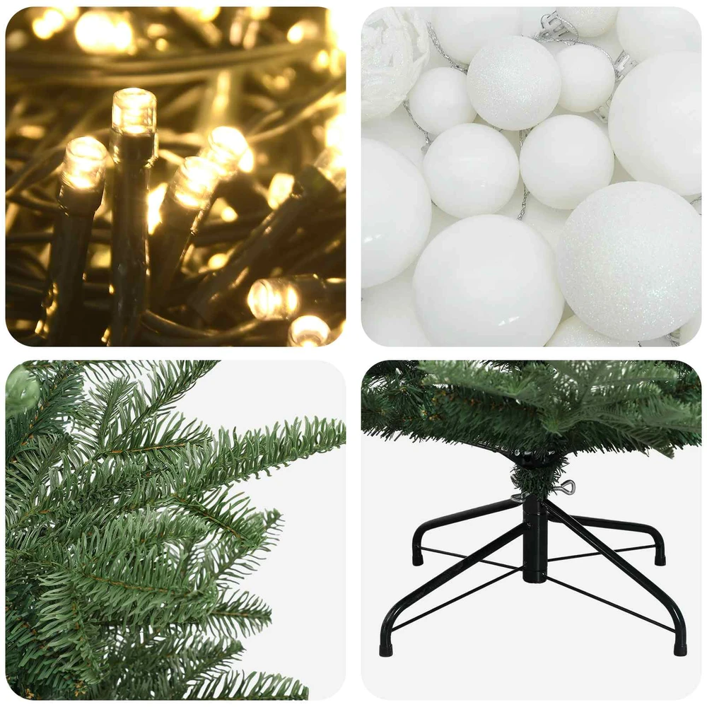 Dirbtinė kalėdinė eglutė su rutuliuku 120 cm 150 LED