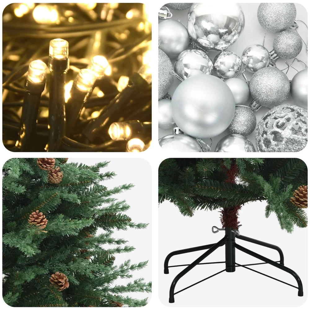 Dirbtinė kalėdinė eglutė su rutuliuku 120 cm 150 LED