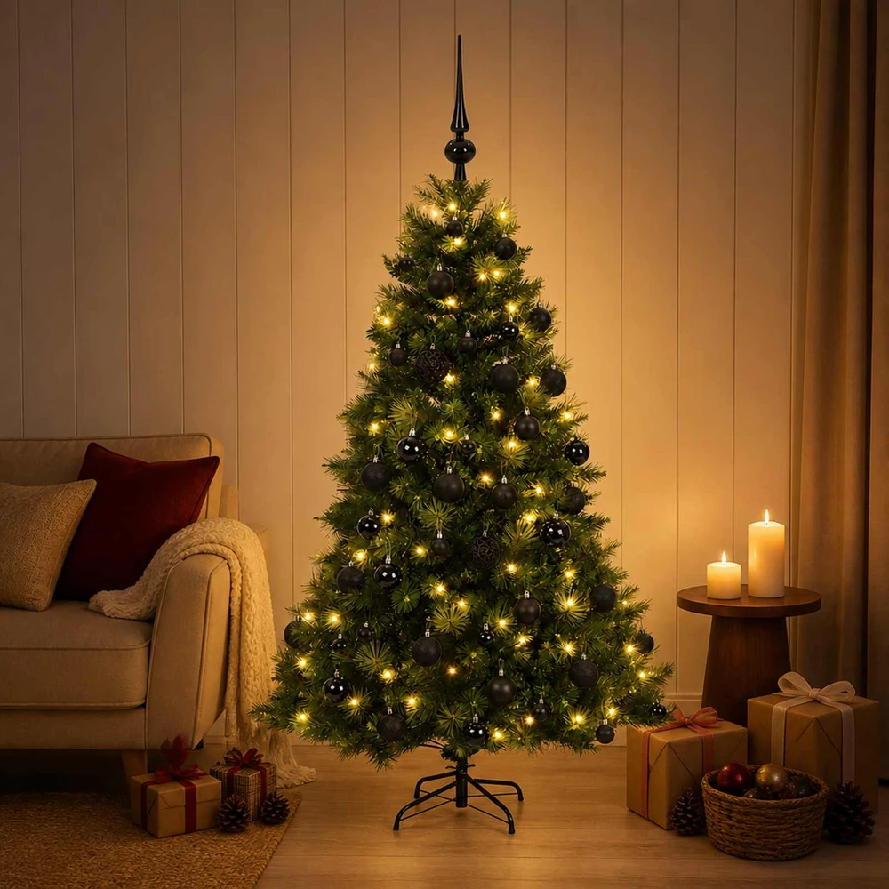 Dirbtinė kalėdinė eglutė su rutuliuku 120 cm 150 LED