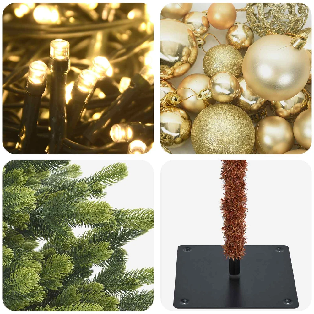 Dirbtinė kalėdinė eglutė su rutuliuku 120 cm 150 LED