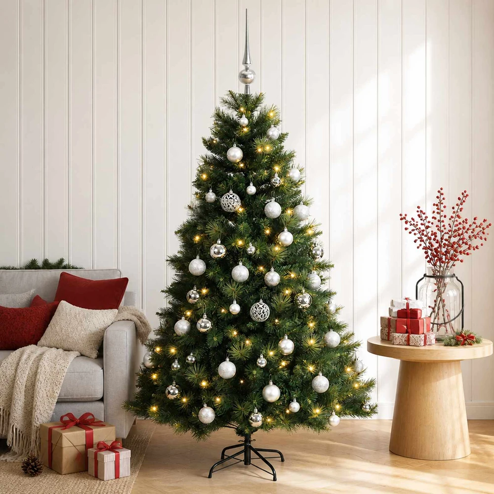 Dirbtinė kalėdinė eglutė su rutuliuku 120 cm 150 LED