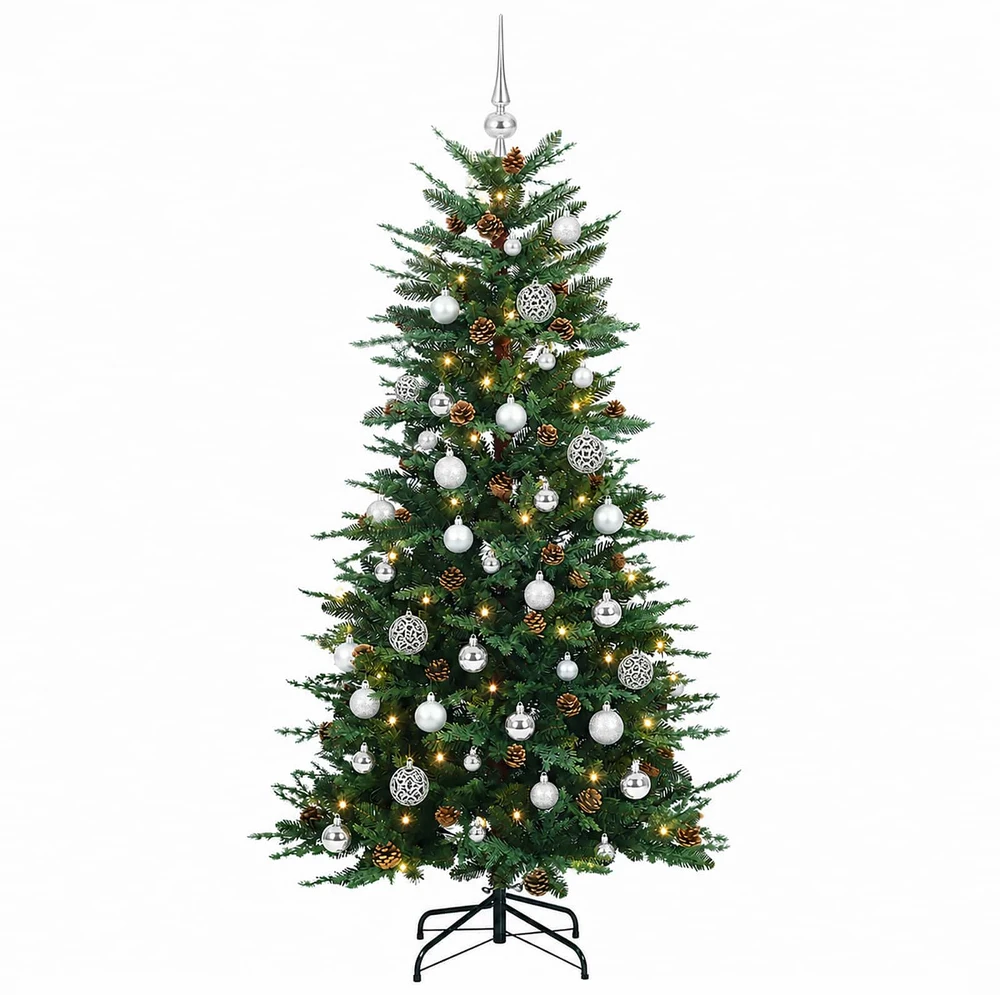 Dirbtinė kalėdinė eglutė su rutuliuku 120 cm 150 LED