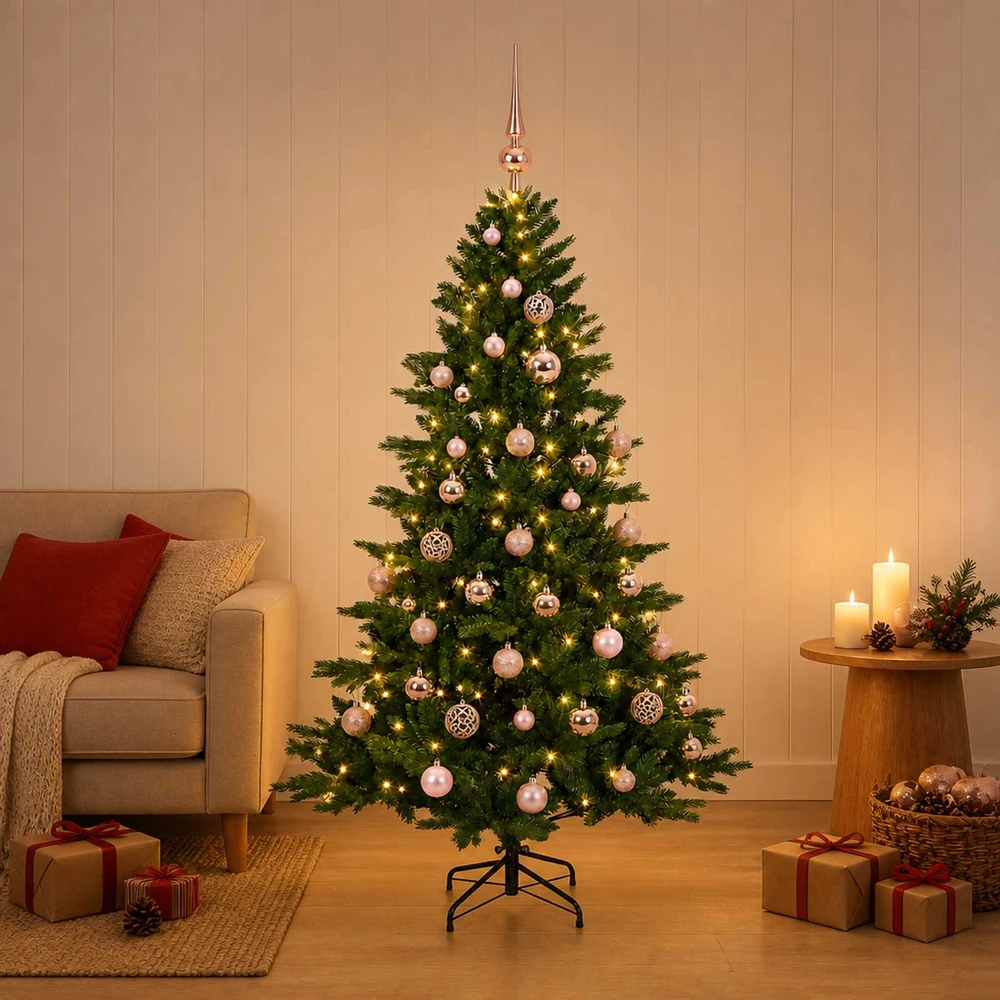 Dirbtinė kalėdinė eglutė su rutuliuku 120 cm 150 LED