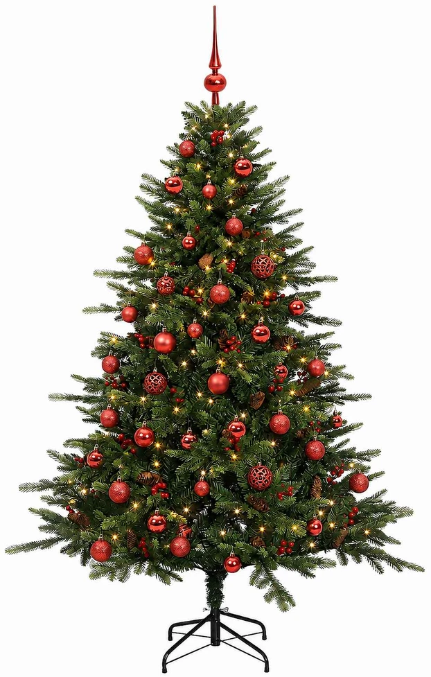 Dirbtinė kalėdinė eglutė su rutuliuku 120 cm 150 LED