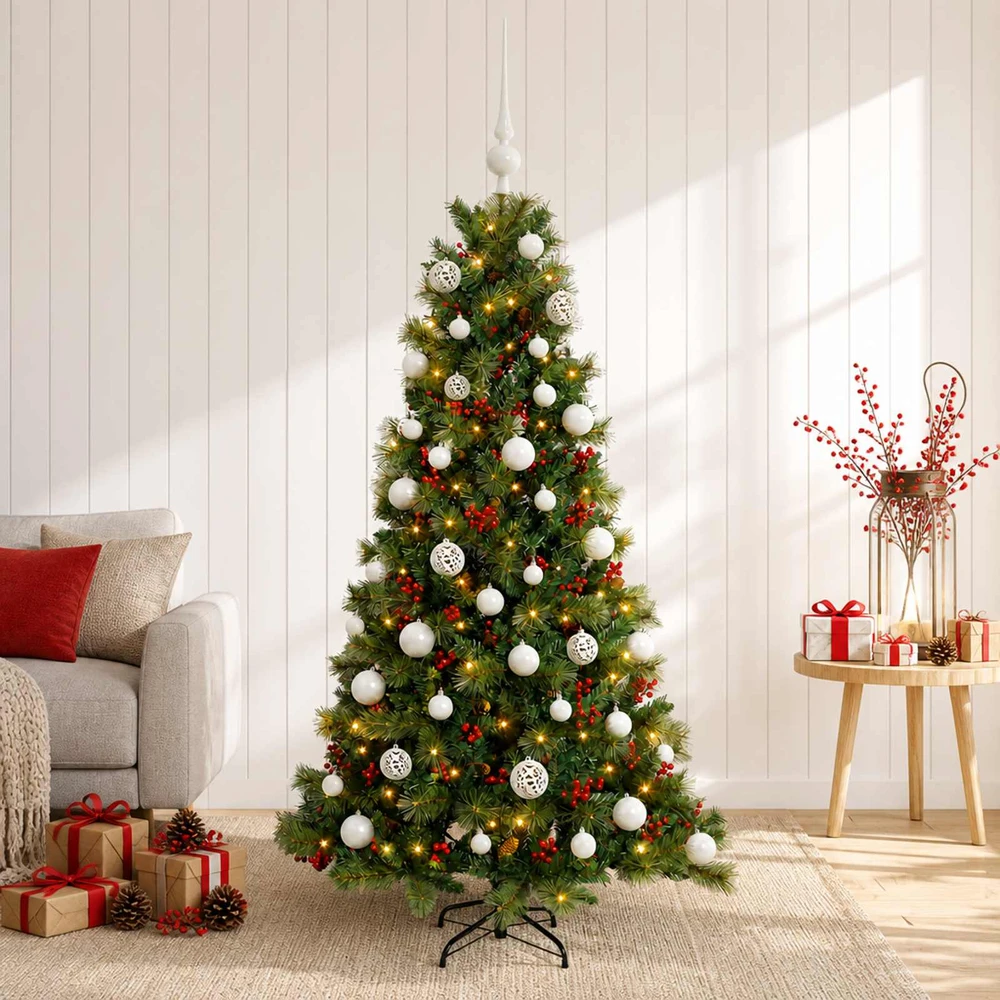 Dirbtinė kalėdinė eglutė su rutuliuku 120 cm 150 LED