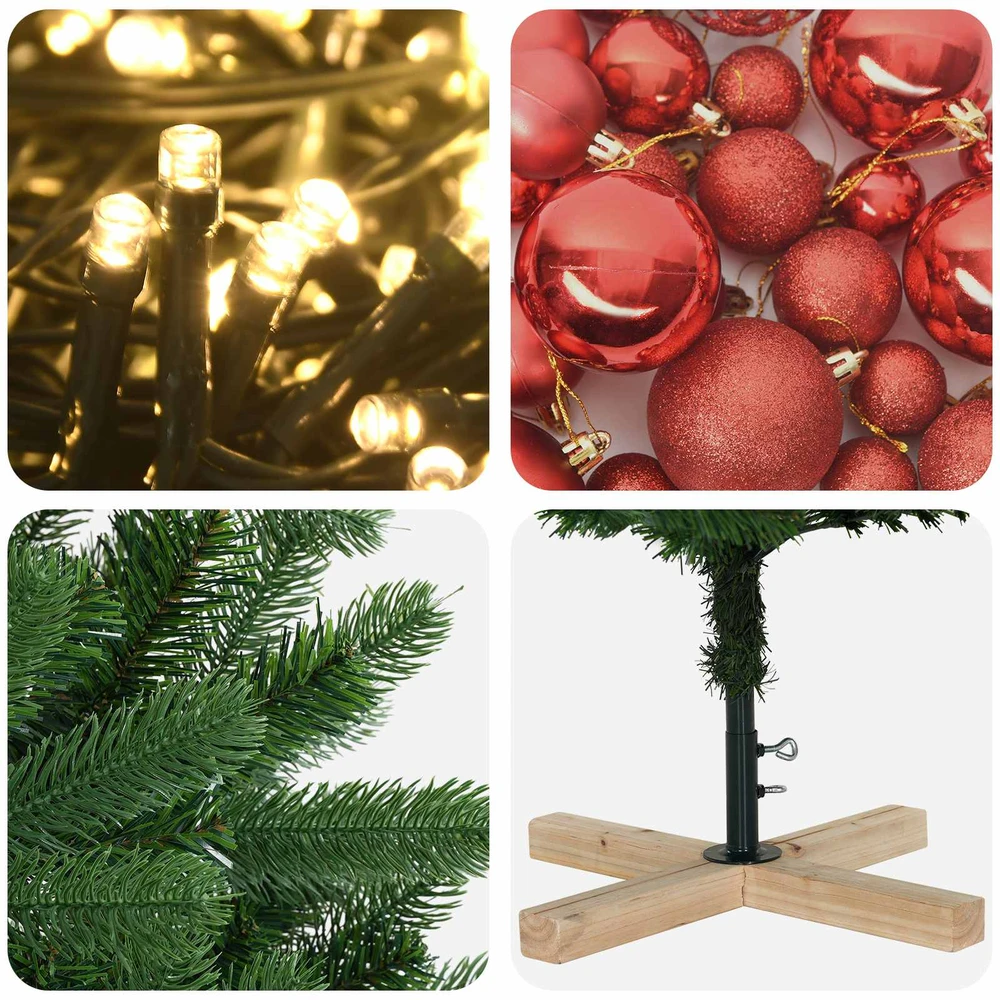 Dirbtinė kalėdinė eglutė su rutuliuku 120 cm 150 LED