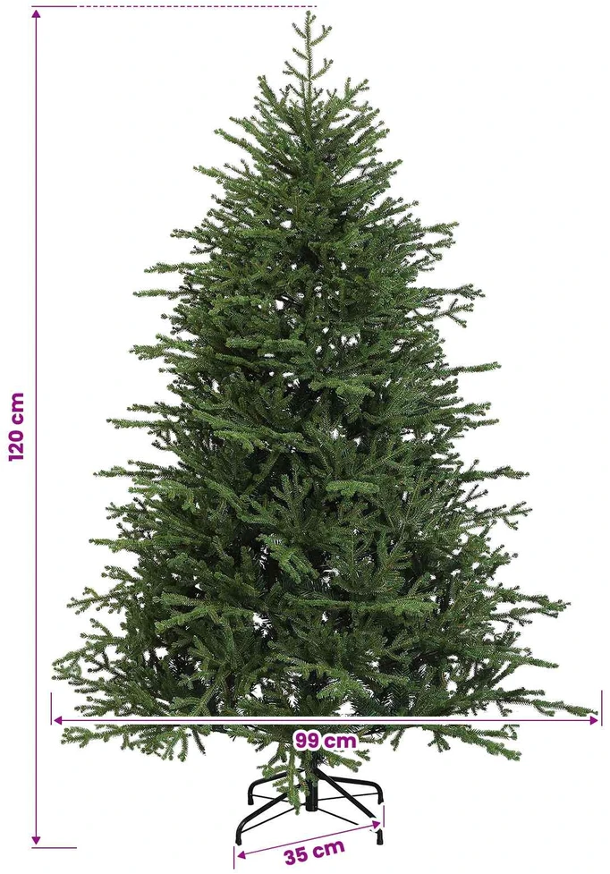 Dirbtinė kalėdinė eglutė su rutuliuku 120 cm 150 LED