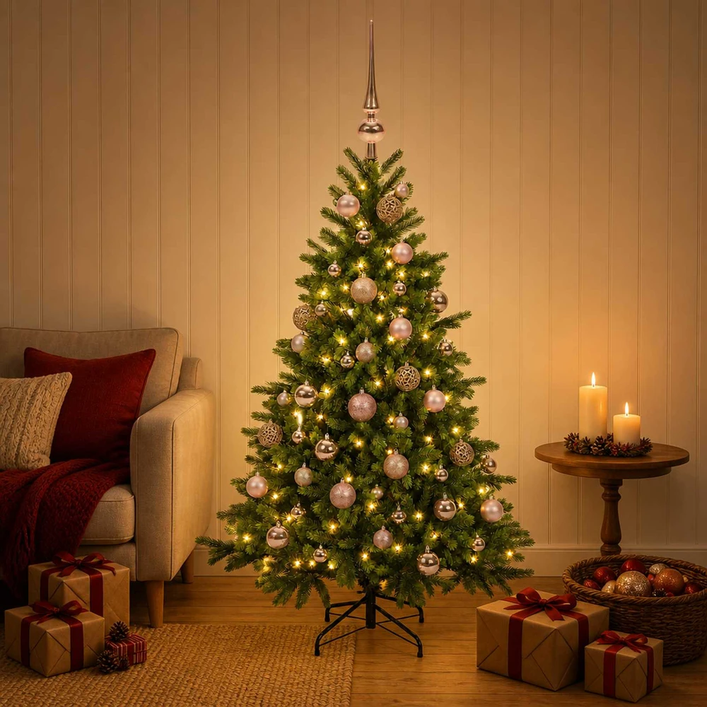 Dirbtinė kalėdinė eglutė su rutuliuku 120 cm 150 LED