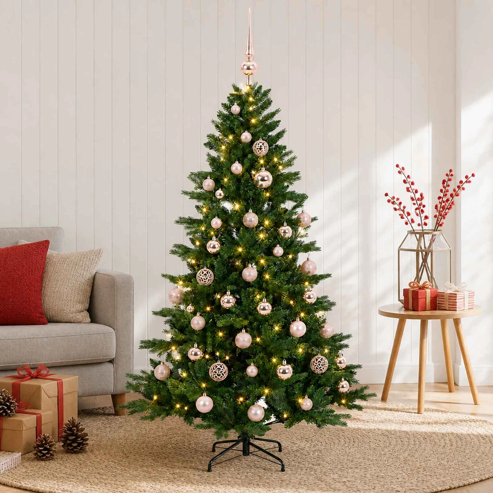 Dirbtinė kalėdinė eglutė su rutuliuku 120 cm 150 LED