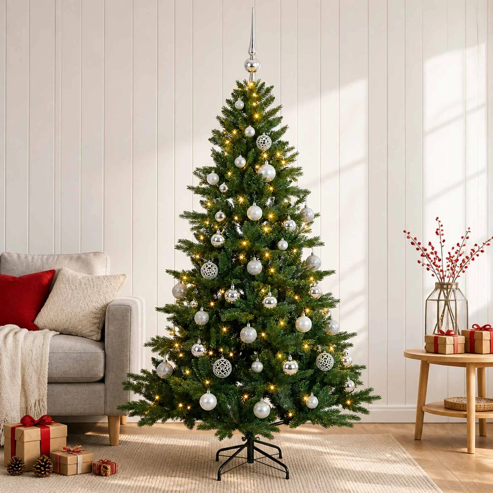 Dirbtinė kalėdinė eglutė su rutuliuku 120 cm 150 LED