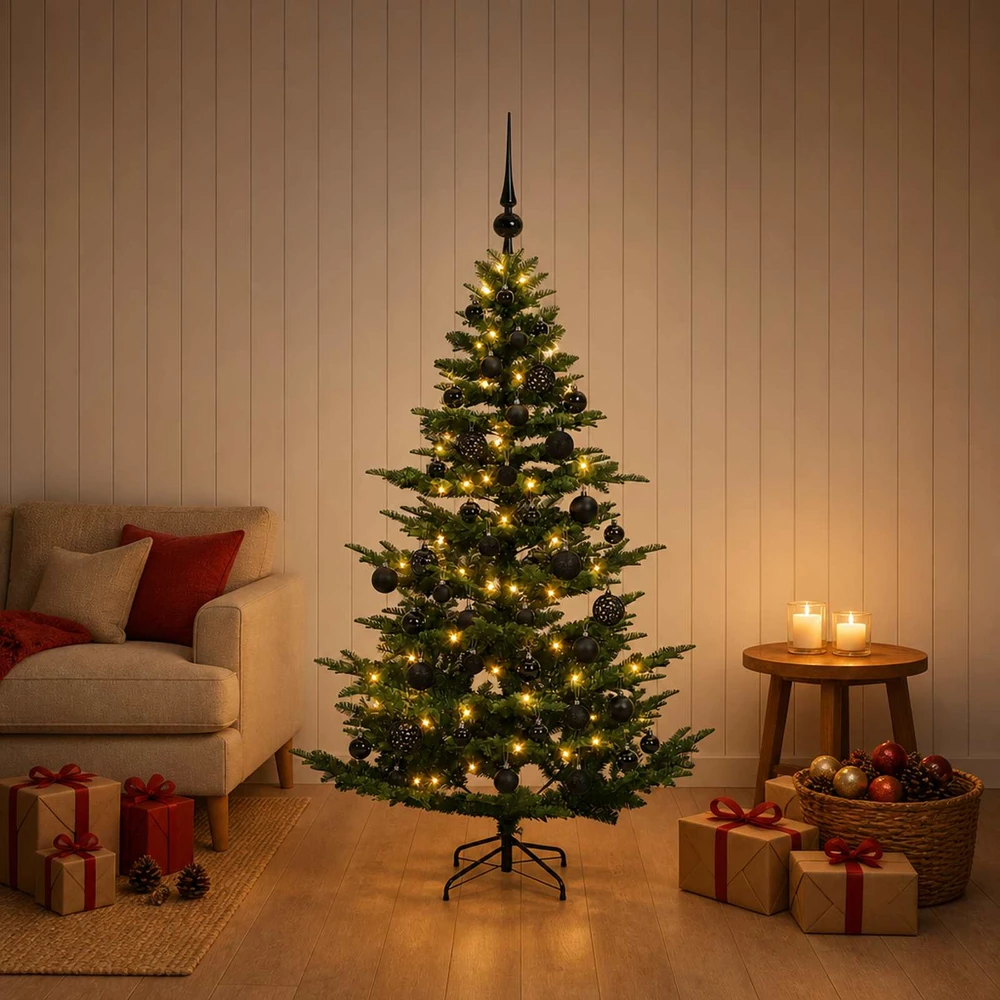 Dirbtinė kalėdinė eglutė su rutuliuku 120 cm 150 LED