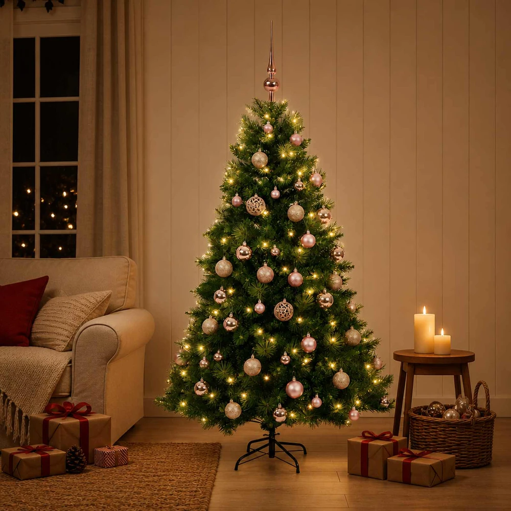 Dirbtinė kalėdinė eglutė su rutuliuku 120 cm 150 LED