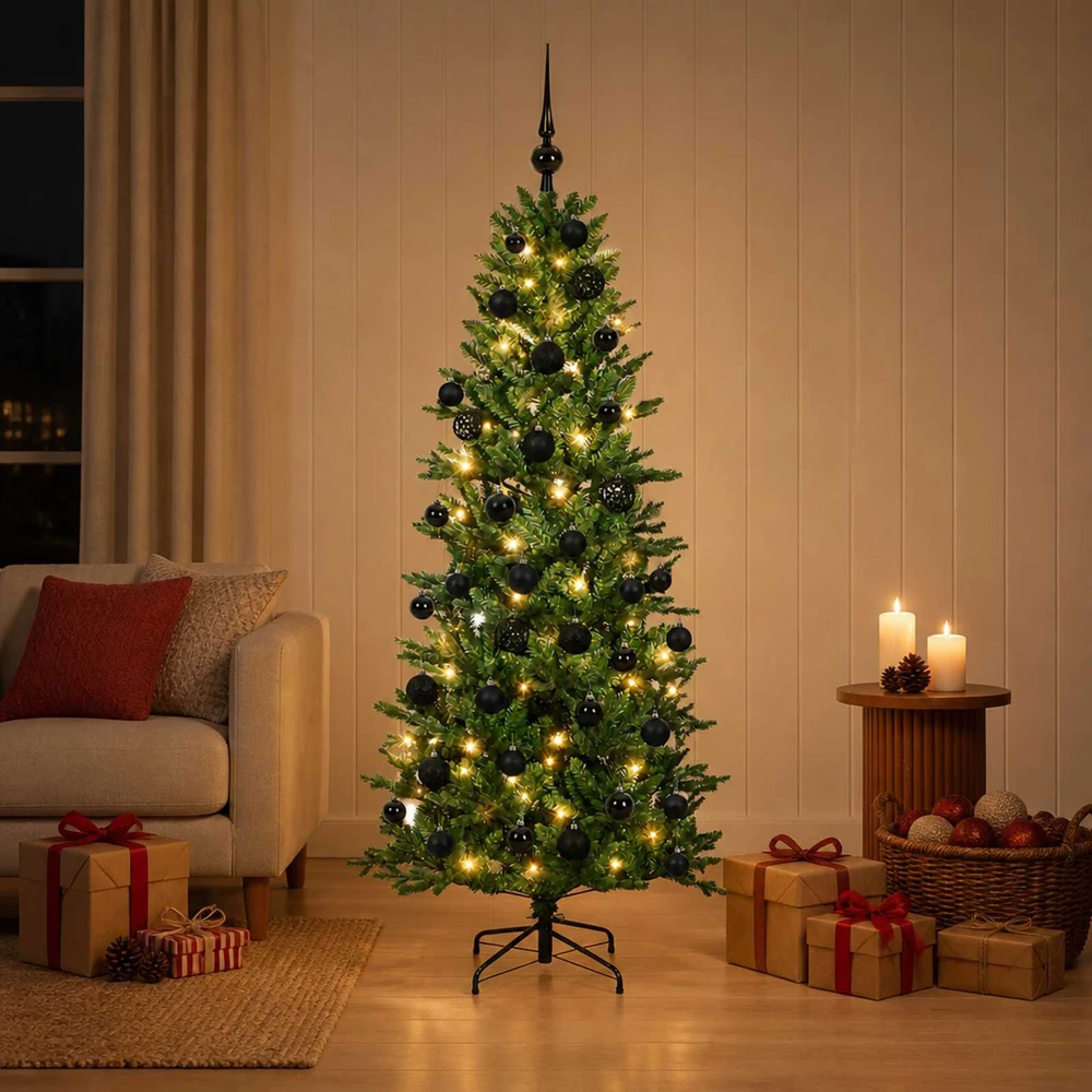 Dirbtinė kalėdinė eglutė su rutuliuku 120 cm 150 LED