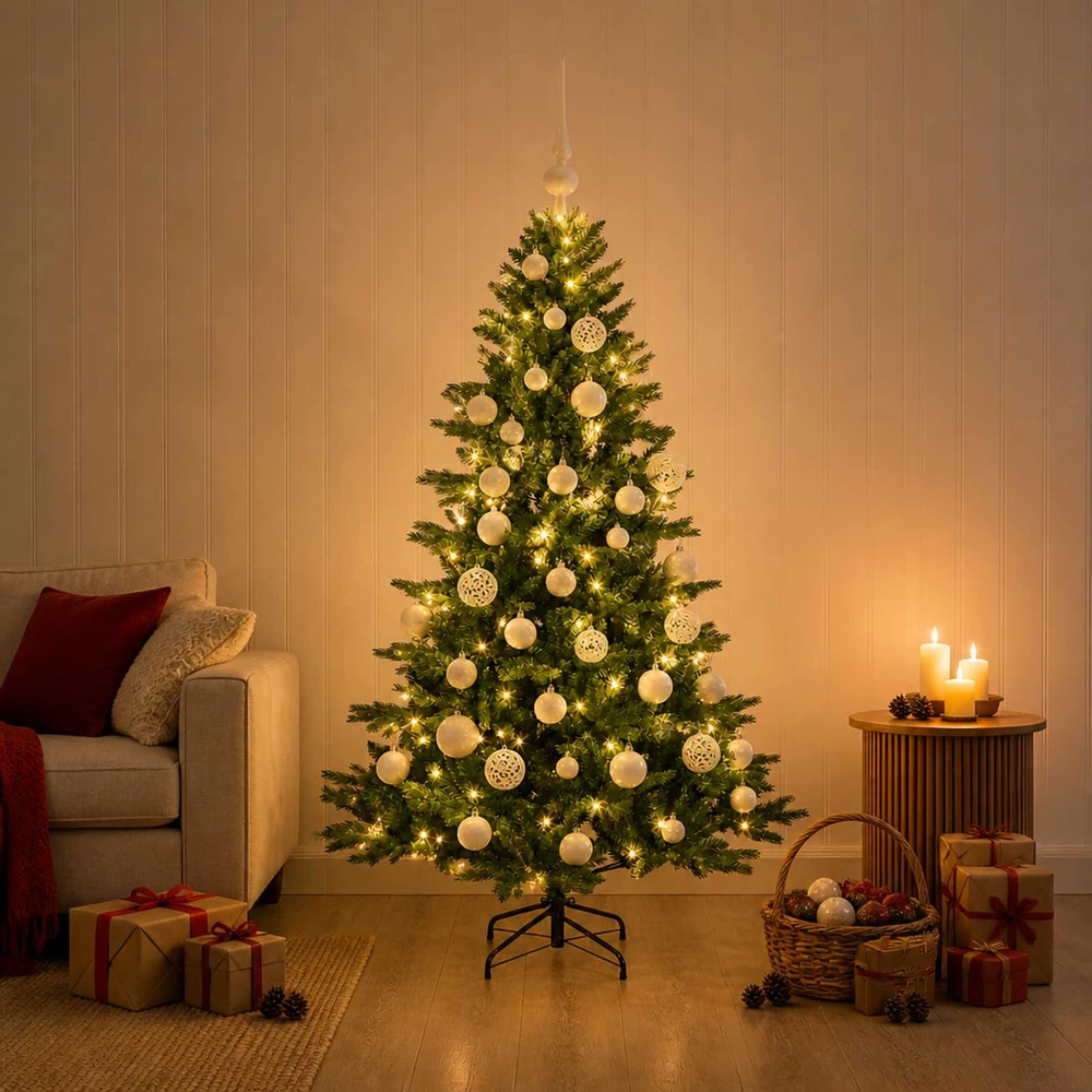 Dirbtinė kalėdinė eglutė su rutuliuku 120 cm 150 LED