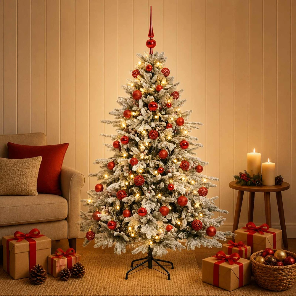 Dirbtinė kalėdinė eglutė su rutuliuku 120 cm 150 LED