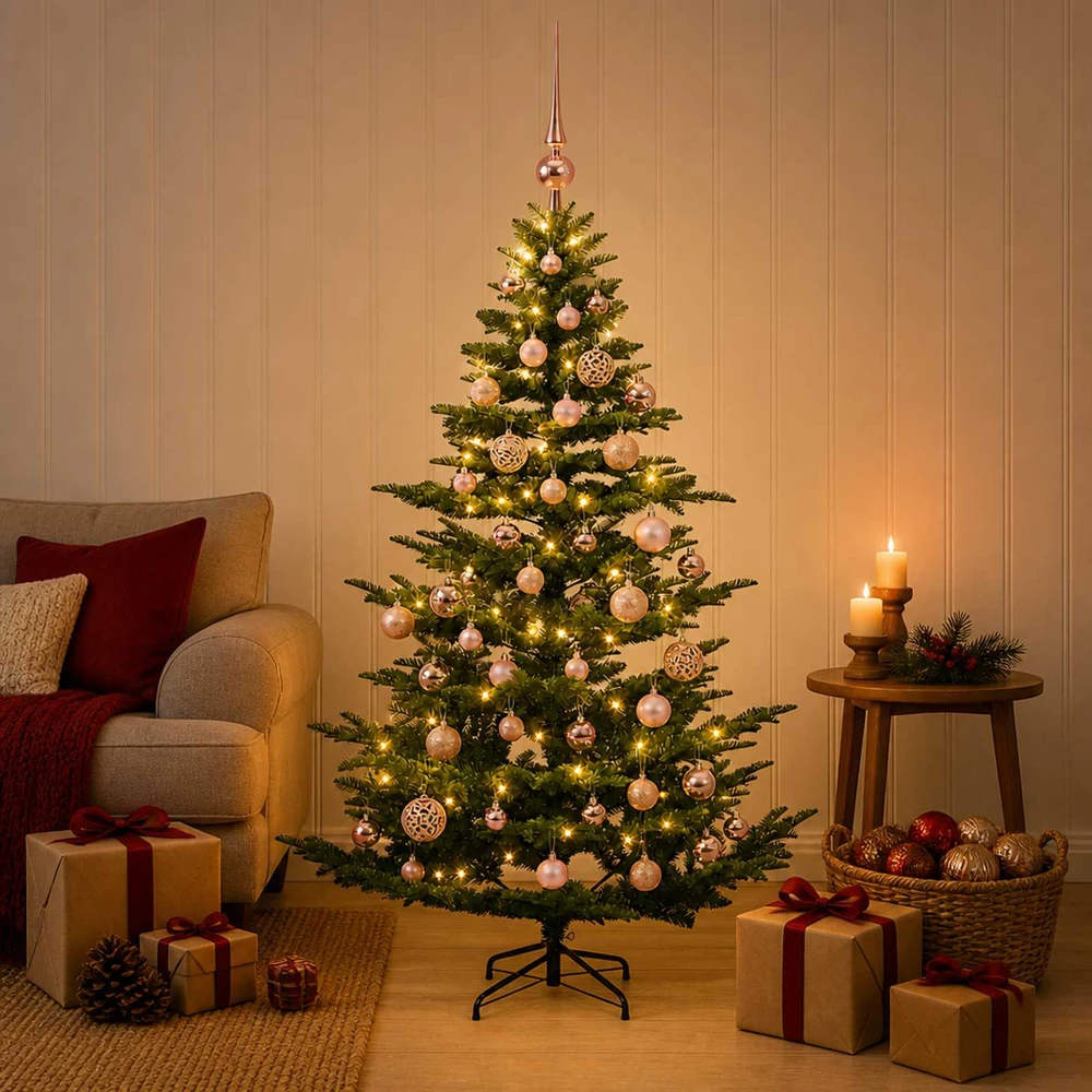 Dirbtinė kalėdinė eglutė su rutuliuku 120 cm 150 LED