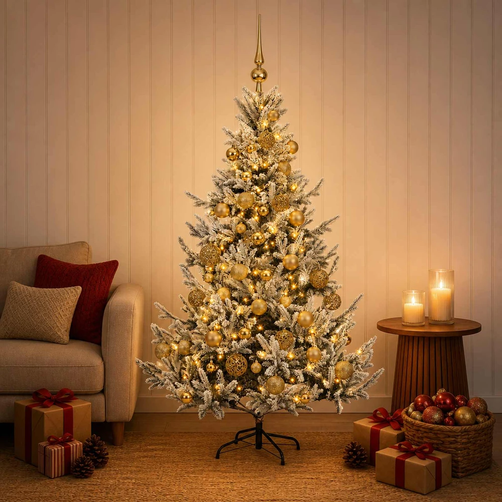 Dirbtinė kalėdinė eglutė su rutuliuku 120 cm 150 LED