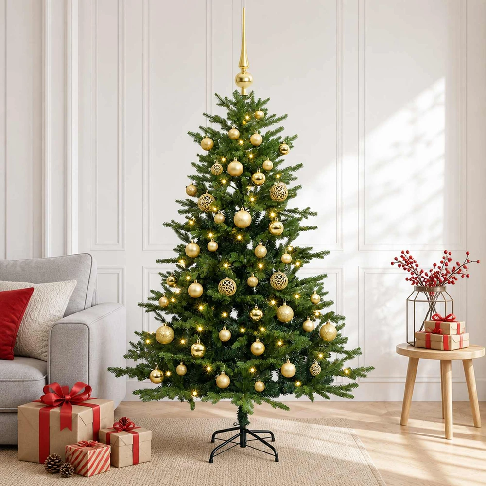 Dirbtinė kalėdinė eglutė su rutuliuku 120 cm 150 LED