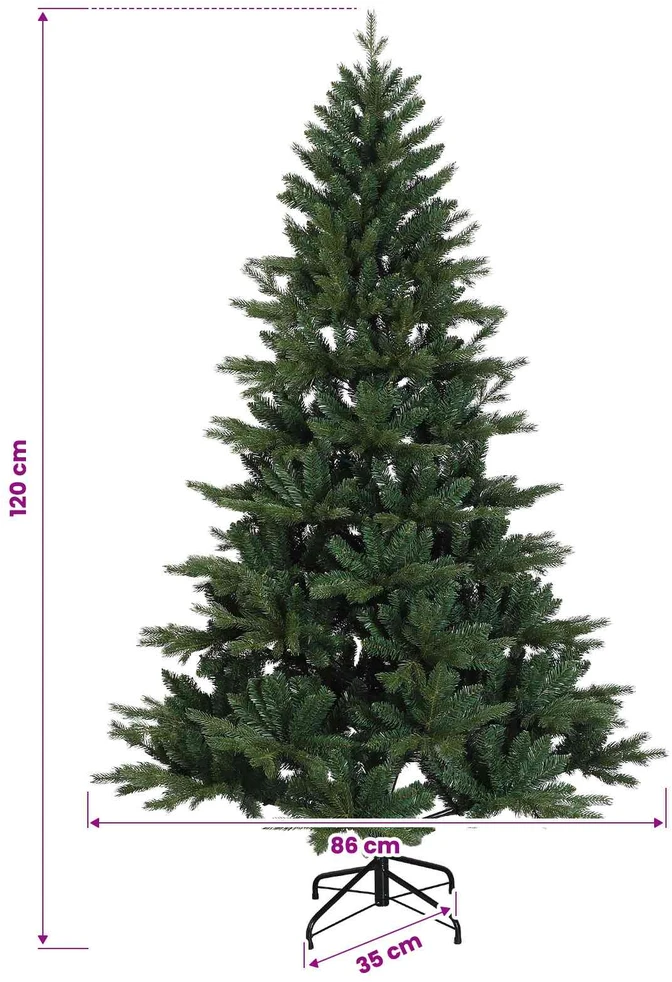 Dirbtinė kalėdinė eglutė su rutuliuku 120 cm 150 LED