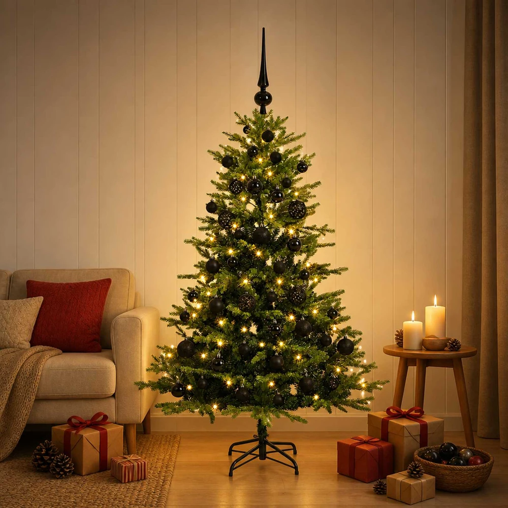 Dirbtinė kalėdinė eglutė su rutuliuku 120 cm 150 LED