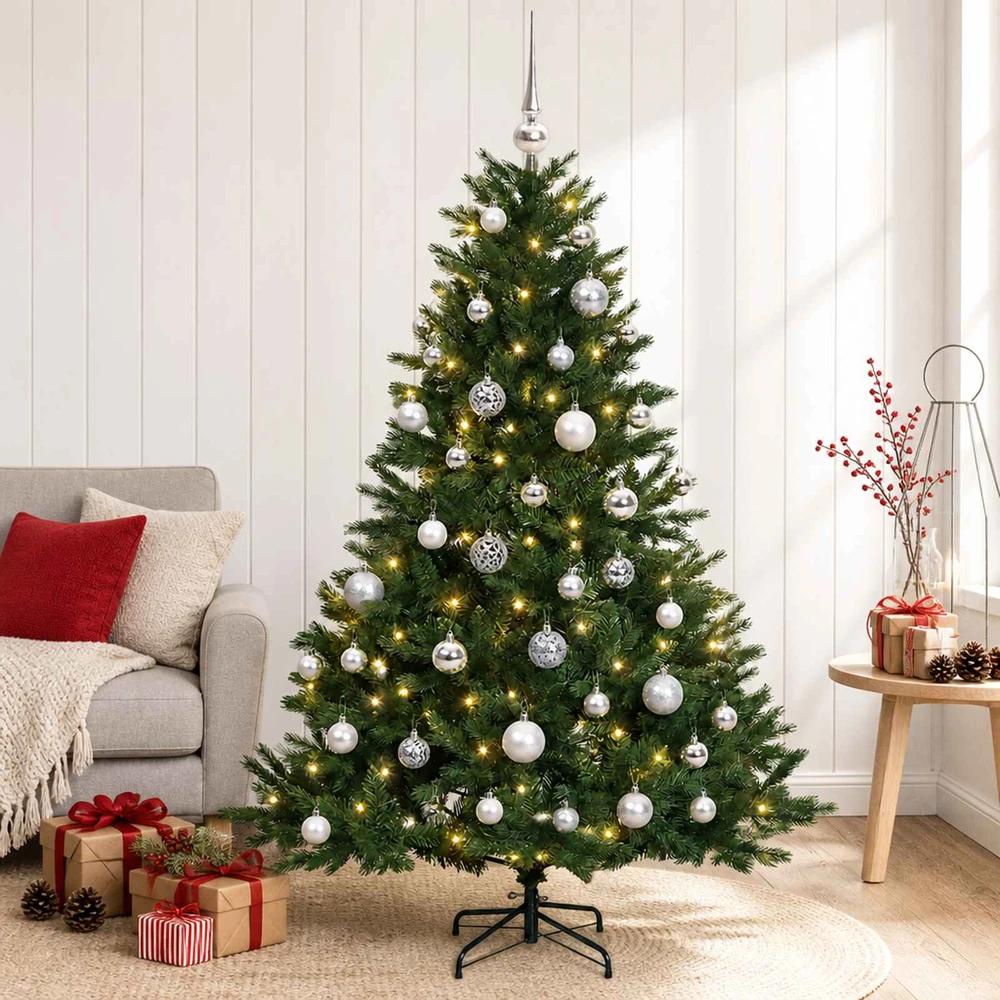 Dirbtinė kalėdinė eglutė su rutuliuku 120 cm 150 LED