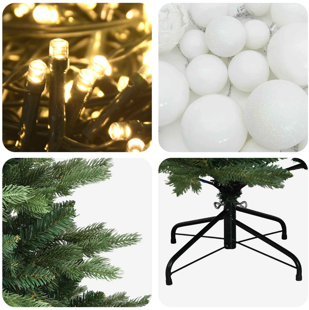 Dirbtinė kalėdinė eglutė su rutuliuku 120 cm 150 LED