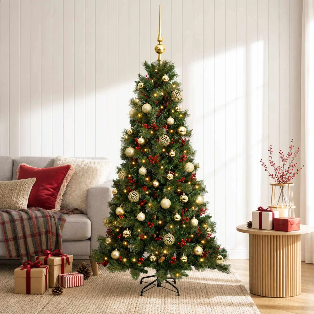 Dirbtinė kalėdinė eglutė su rutuliuku 120 cm 150 LED