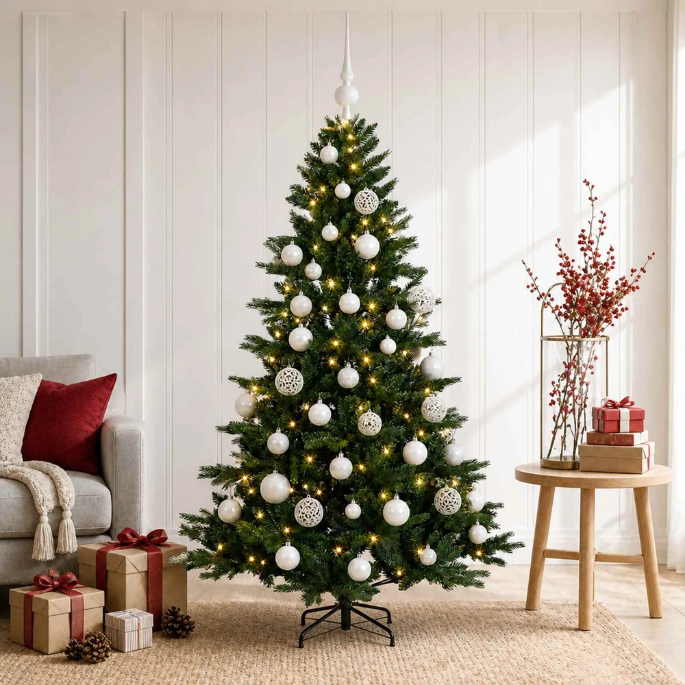 Dirbtinė kalėdinė eglutė su rutuliuku 120 cm 150 LED