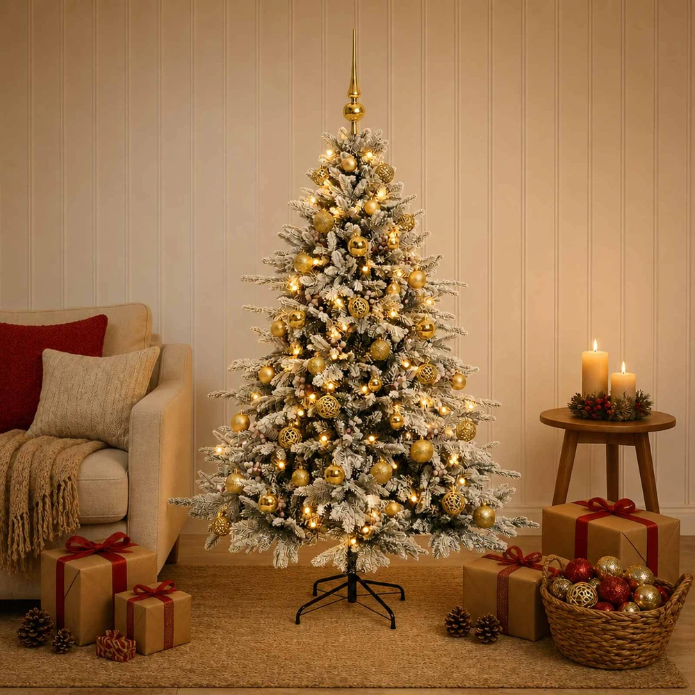 Dirbtinė kalėdinė eglutė su rutuliuku 120 cm 150 LED