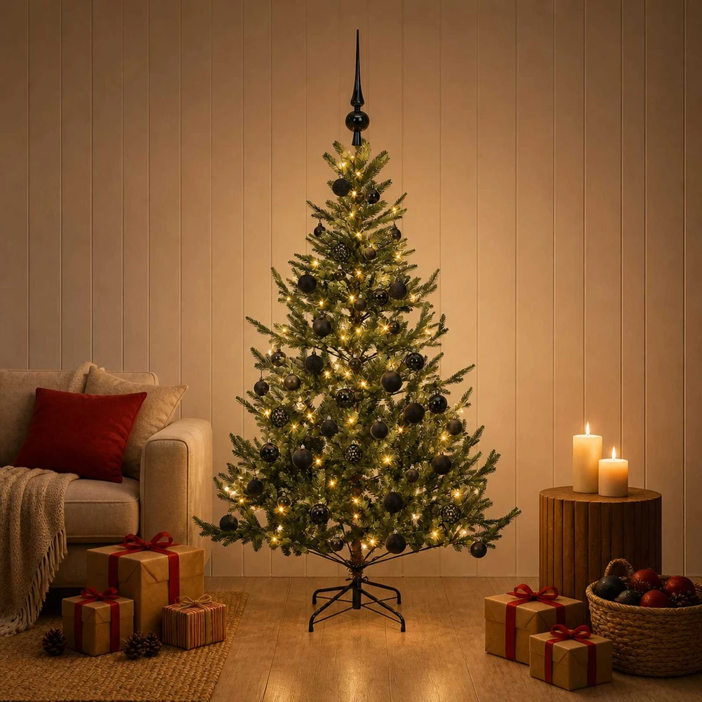 Dirbtinė kalėdinė eglutė su rutuliuku 120 cm 150 LED