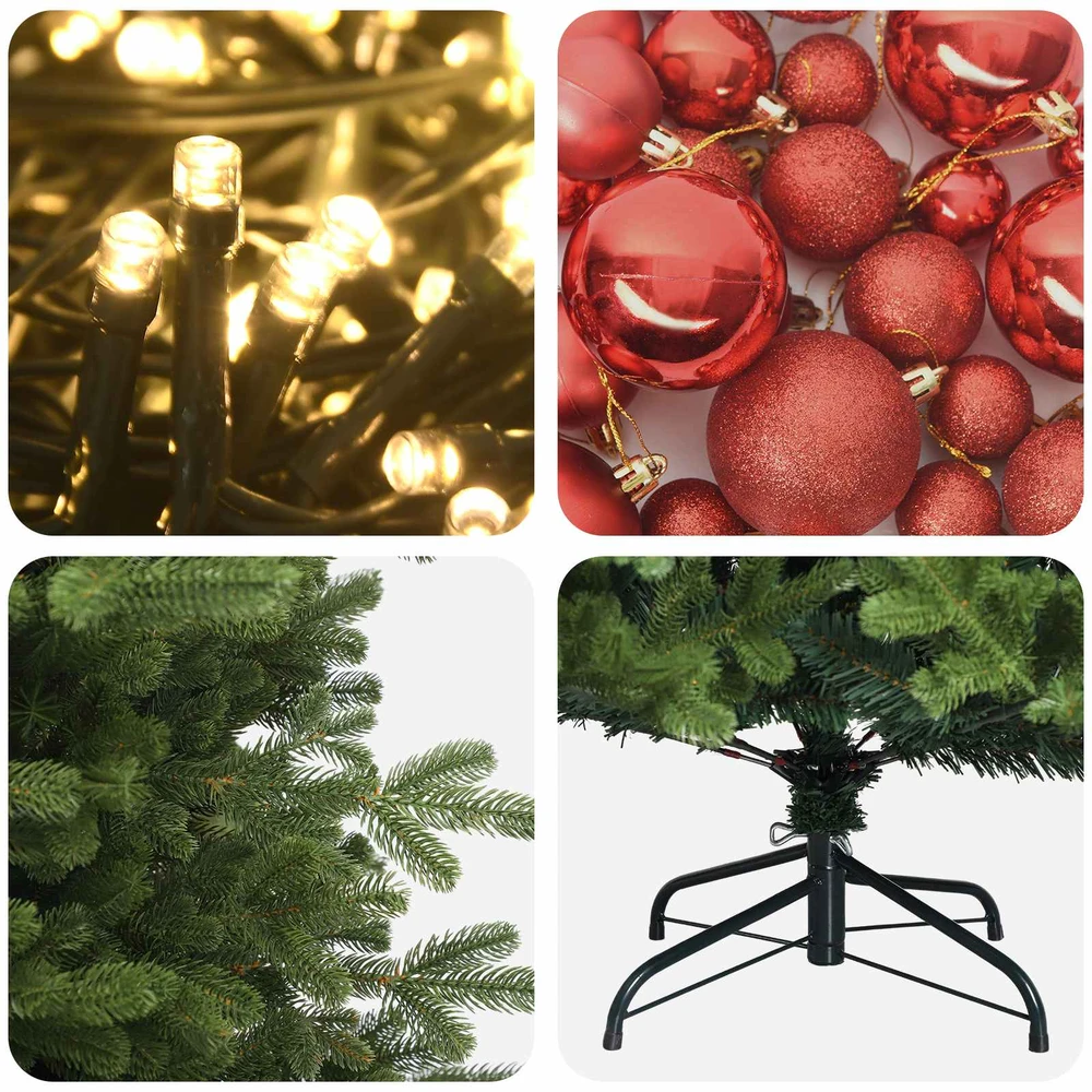 Dirbtinė kalėdinė eglutė su rutuliuku 120 cm 150 LED