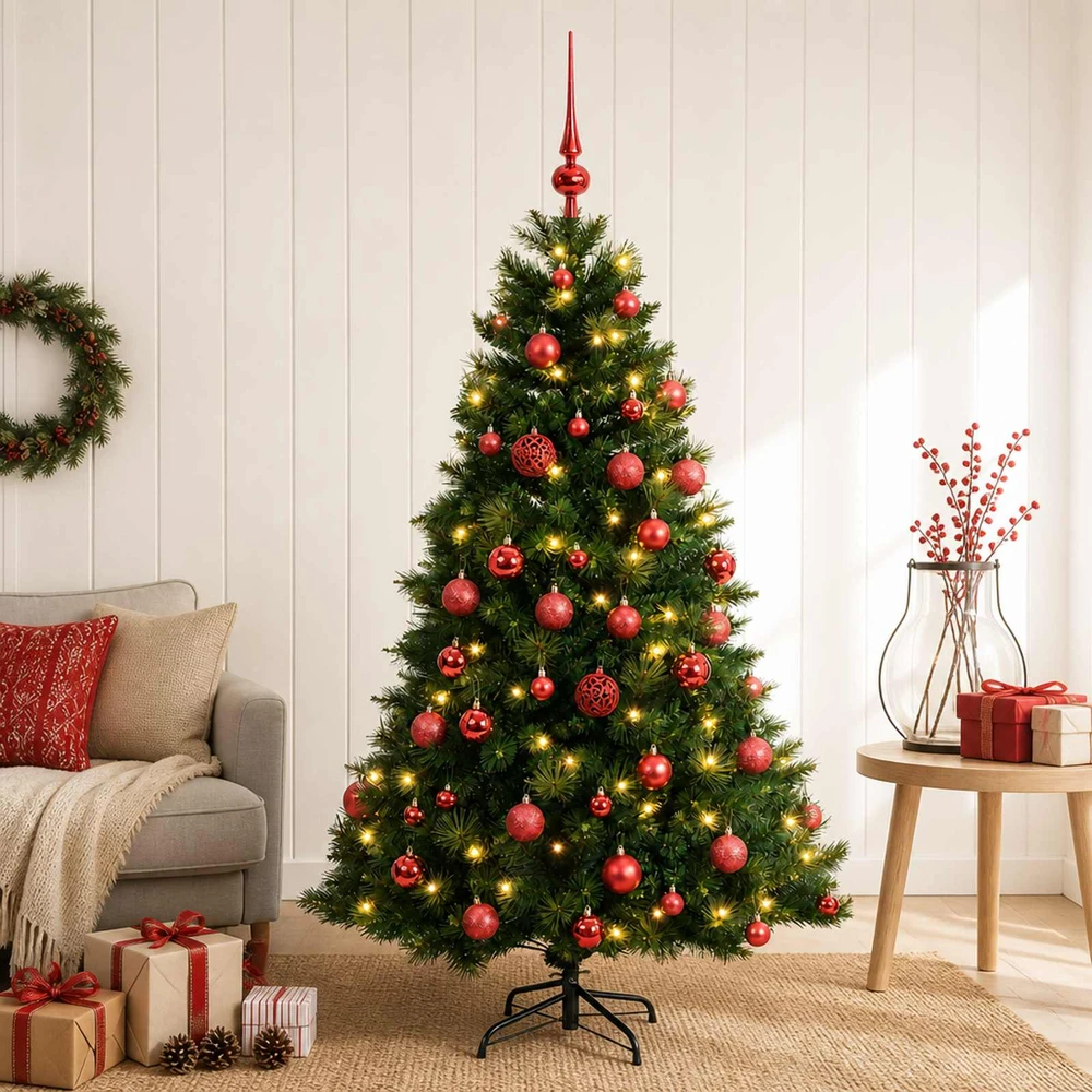 Dirbtinė kalėdinė eglutė su rutuliuku 120 cm 150 LED