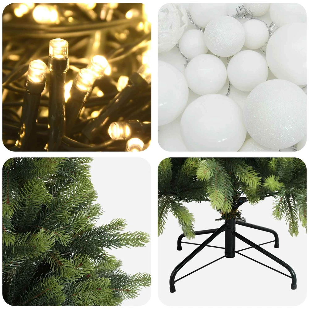 Dirbtinė kalėdinė eglutė su rutuliuku 120 cm 150 LED