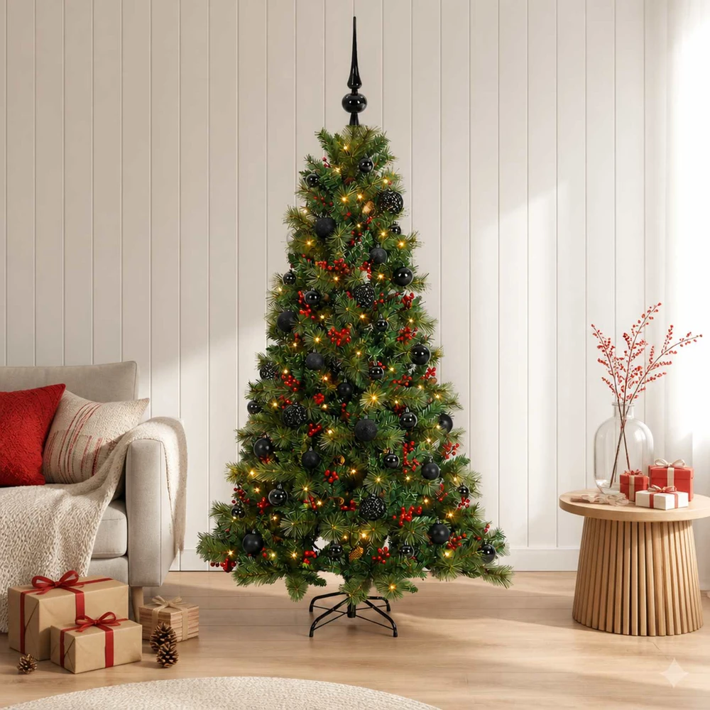 Dirbtinė kalėdinė eglutė su rutuliuku 120 cm 150 LED