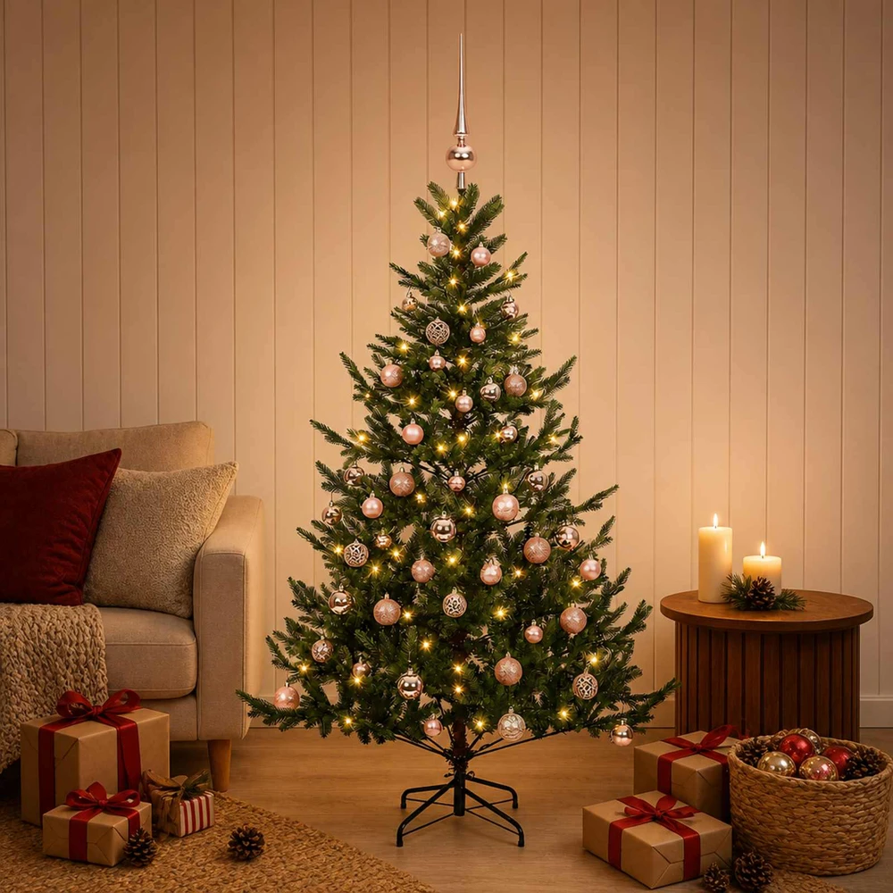Dirbtinė kalėdinė eglutė su rutuliuku 120 cm 150 LED