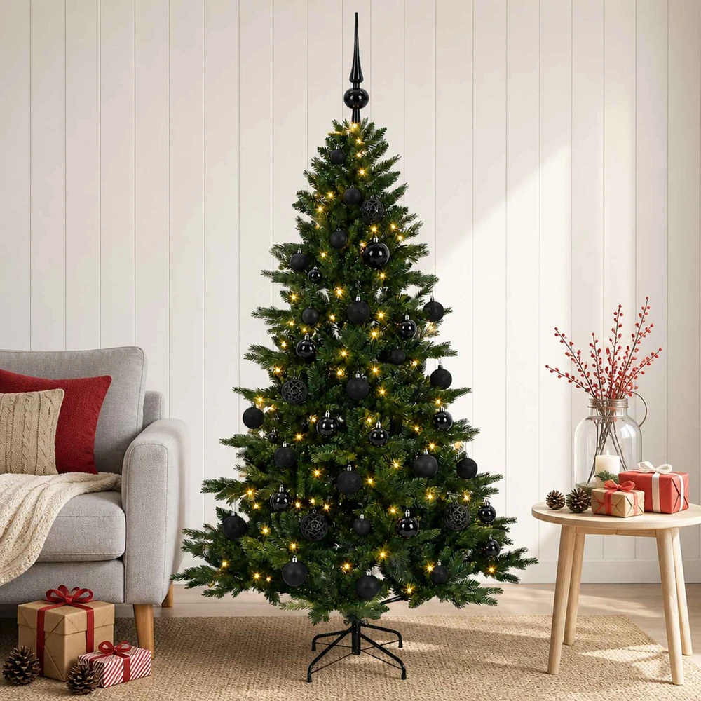 Dirbtinė kalėdinė eglutė su rutuliuku 120 cm 150 LED