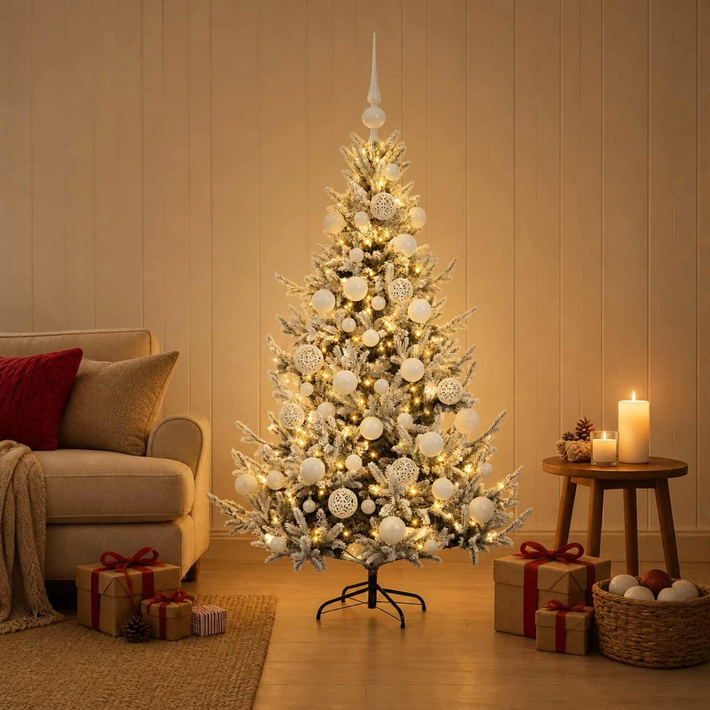 Dirbtinė kalėdinė eglutė su rutuliuku 120 cm 150 LED