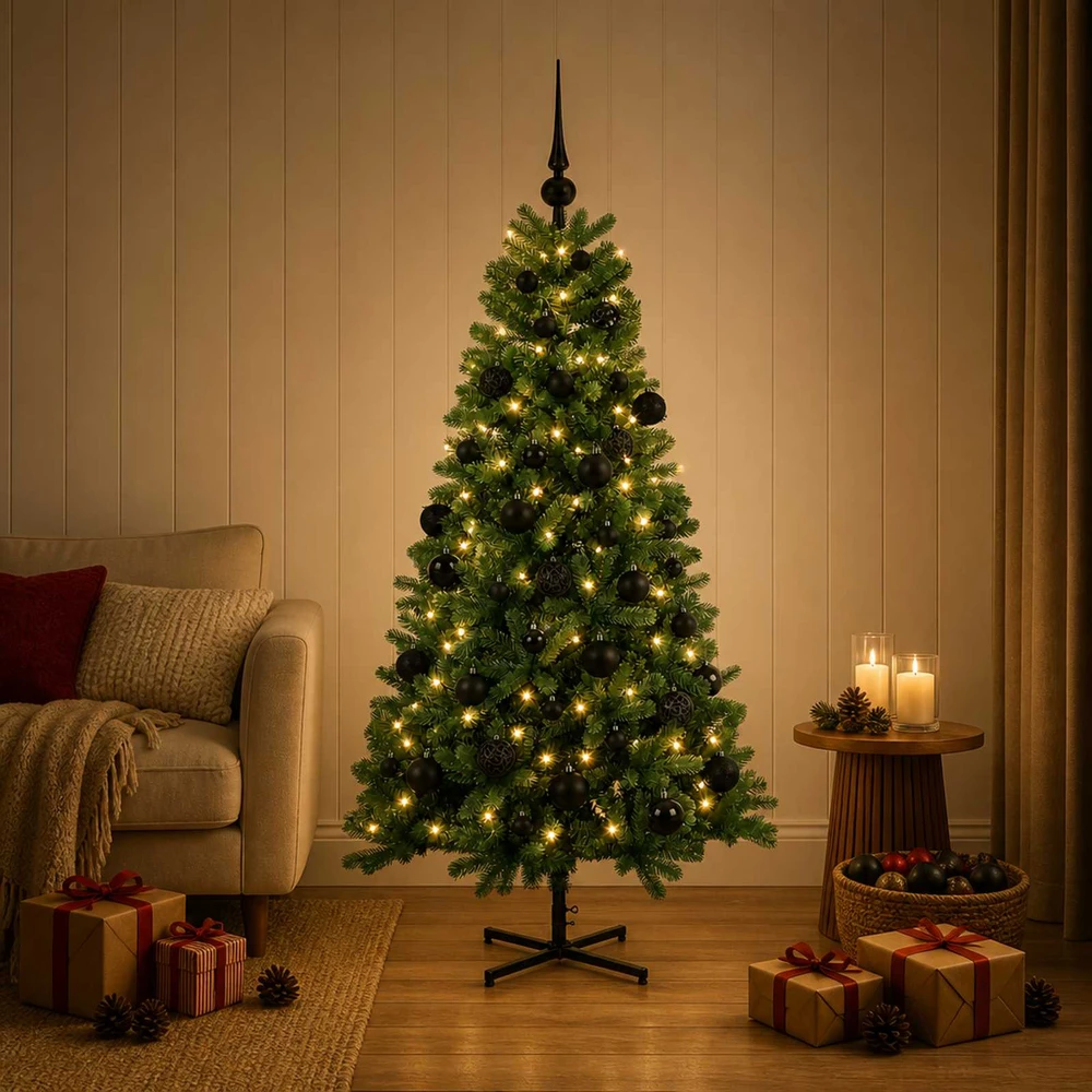 Dirbtinė kalėdinė eglutė su rutuliuku 120 cm 150 LED